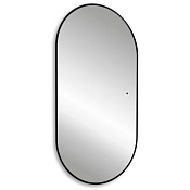 Abber Kontur Зеркало 55x105 см, с подсветкой по периметру и сенсорным выкл., цвет: черный матовый AG6302SCB