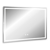 Abber See Зеркало 80x60 см, с подсветкой по периметру и сенсорным выключателем, цвет: сатин AG6104SP