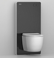 Abber Инсталляция для подвесного унитаза 50x12 см, цвет: черный матовый AC0107MB