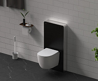 Abber Инсталляция для подвесного унитаза 50x12 см, цвет: черный матовый AC0107MB