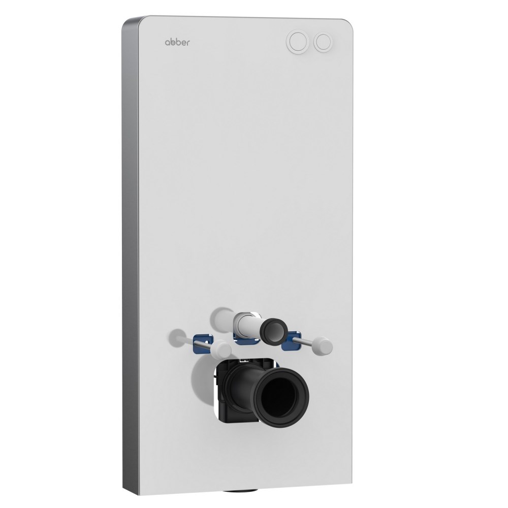 Abber Инсталляция для подвесного унитаза 50x12 см, цвет: белый матовый AC0107MW