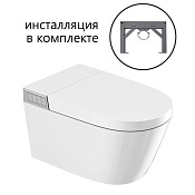 Abber Bequem Комплект: инсталляция, подвесной унитаз с голос. управлен. и функцией биде, цвет: белый AC1120S-AC0101P2