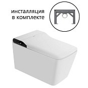 Abber Rechteck Комплект: инсталляция, подвесной унитаз с функцией биде, цвет: белый глянцевый AC1215S-AC0101P2