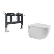 Abber Bequem Комплект: инсталляция, подвесной унитаз, цвет: белый глянцевый AC1105P-AC0101P