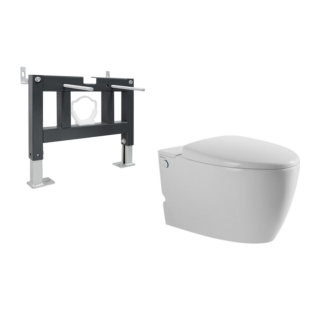 Abber Bequem Комплект: инсталляция, подвесной унитаз, цвет: белый глянцевый AC1107P-AC0101P