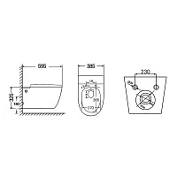 Abber Bequem Комплект: инсталляция, подвесной унитаз, цвет: белый глянцевый AC1107P-AC0101P