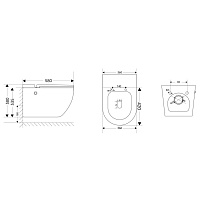 Abber Bequem Комплект: инсталляция, подвесной унитаз, цвет: черный матовый AC1108PMB-AC0101P