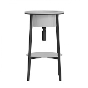 Abber Bequem Консоль напольная с керамической раковиной 50x50x85h см, цвет: белый глянцевый AC2130