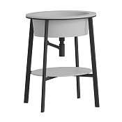 Abber Bequem Консоль напольная с керамической раковиной 70x50x83h см, цвет: белый матовый AC2131MW