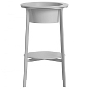 Abber Bequem Консоль напольная с керамической раковиной 50x50x85h см, цвет: серый матовый AC2130MG