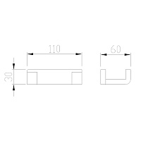 Abber Westen Крючок для полотенца двойной, подвесной, цвет: сатин AA1750SP