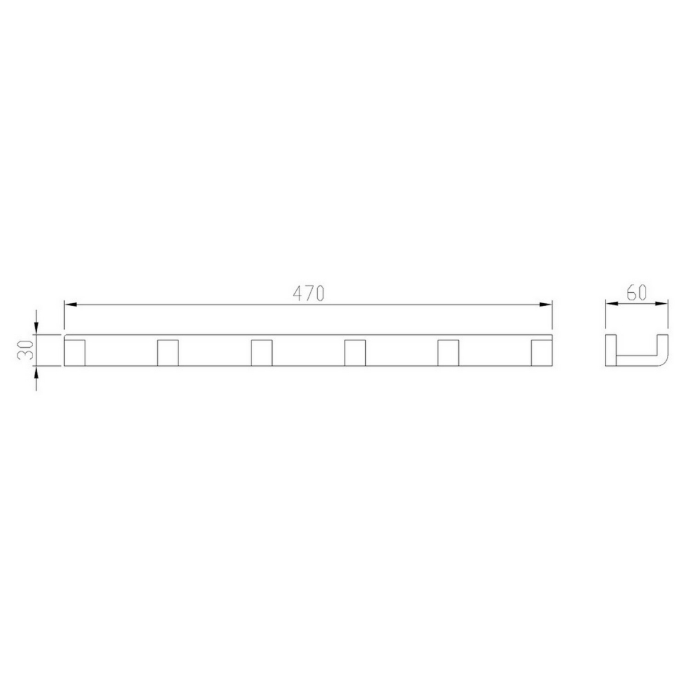 Abber Westen Крючок для полотенца 6 шт, подвесной, цвет: сатин AA1752SP