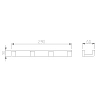 Abber Westen Крючок для полотенца 4 шт, подвесной, цвет: никель AA1751NG