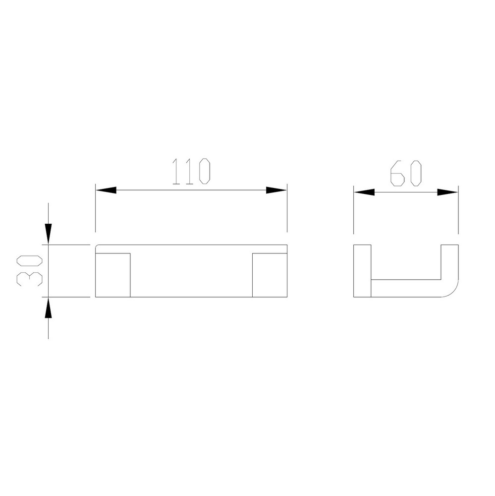 Abber Westen Крючок для полотенца двойной, подвесной, цвет: никель AA1750NG