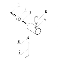 Abber Osten 316 Крючок для полотенца, подвесной, цвет: золото брашированное AA1851BG