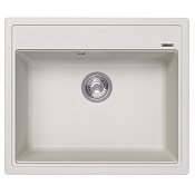 Abber Quarz Кухонная мойка встр. сверху из композита, слив перелив, 60x51 см, цвет: белый матовый AQ2902W