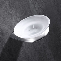 Abber Nord Мыльница со стеклянной чашей, подвесная, цвет: сатин AA1558SP