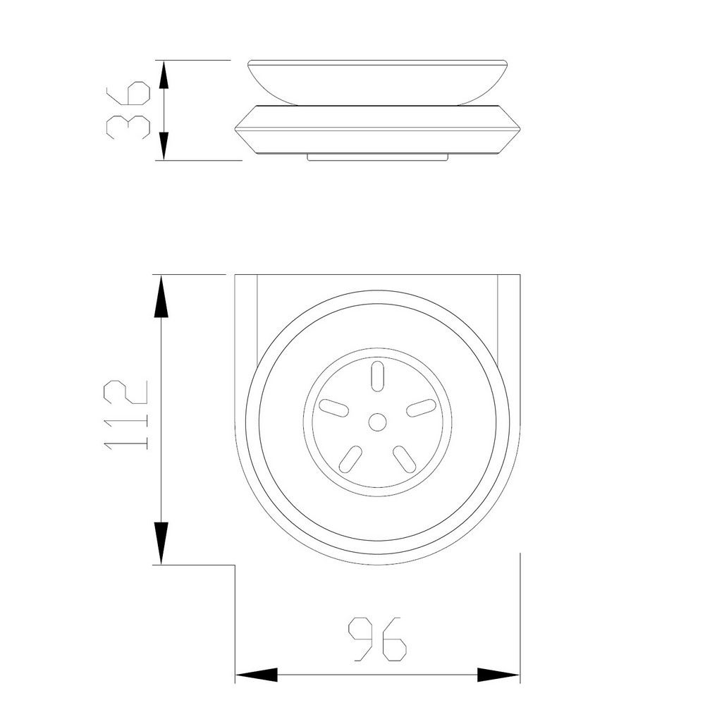 Abber Nord Мыльница со стеклянной чашей, подвесная, цвет: никель AA1558NG