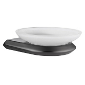 Abber Nord Мыльница со стеклянной чашей, подвесная, цвет: никель AA1558NG