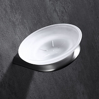 Abber Nord Мыльница со стеклянной чашей, подвесная, цвет: никель AA1558NG