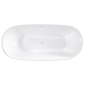 Abber Ванна акриловая отдельностоящая 160x81,5 см, с переливом, цвет: белый глянцевый AB9263-1.6