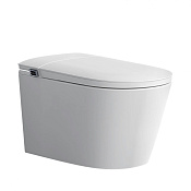 Abber Bequem Унитаз с функцией биде подвесной 39x59,5 см, с крышкой микролифт, цвет: белый матовый AC1121S