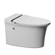 Abber Bequem Унитаз подвесной 38x62,5 см, с крышкой микролифт, цвет: белый глянцевый AC1124P