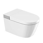 Abber Bequem Унитаз с функцией биде подвесной 40x59 см, с крышкой микролифт, цвет: белый глянцевый AC1120S
