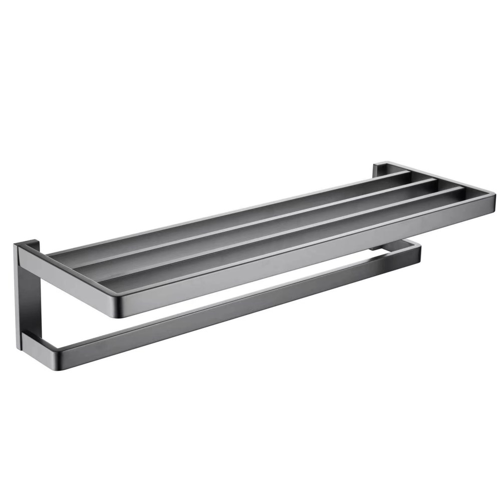 Abber Westen Полка для полотенец 60x21 см, подвесная, цвет: никель AA1758NG