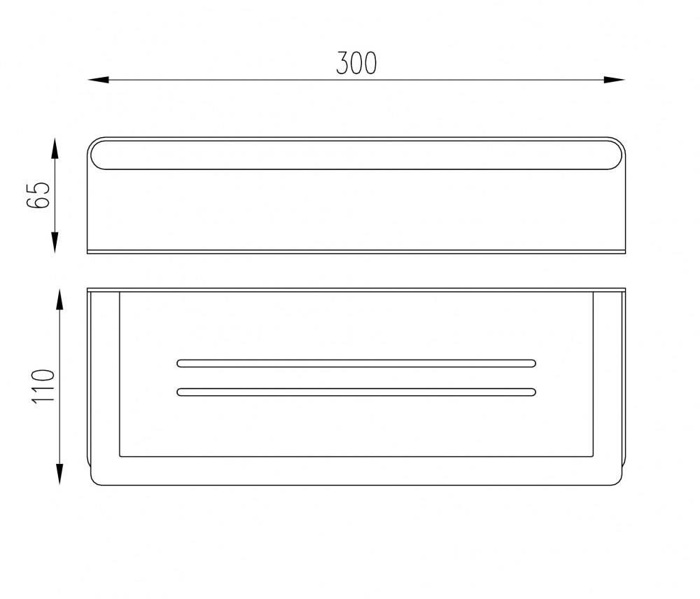Abber Osten 316 Полка подвесная 30 см, цвет: золото брашированное AA1862BG