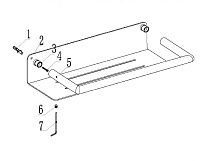 Abber Osten 316 Полка подвесная 30 см, цвет: нержавеющая сталь AA1862BST