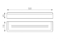 Abber Osten 316 Полка подвесная 50 см, цвет: нержавеющая сталь AA1863BST