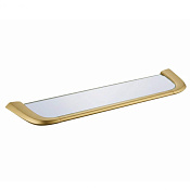 Abber Nord Полка стеклянная 49,5x12,5 см, подвесная, прозрачное стекло, цвет: золото матовое AA1555G