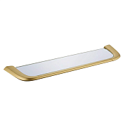 Abber Nord Полка стеклянная 49,5x12,5 см, подвесная, прозрачное стекло, цвет: золото матовое AA1555G