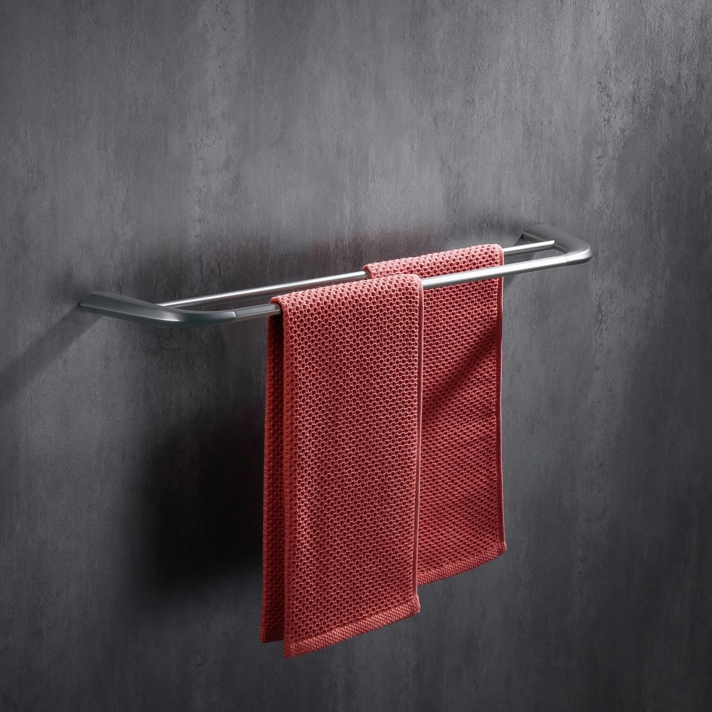 Abber Nord Полотенцедержатель двойной 60 см, подвесной, цвет: сатин AA1553SP