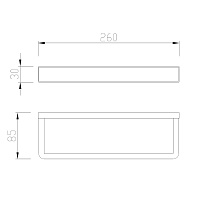 Abber Westen Полотенцедержатель 26 см, подвесной, цвет: сатин AA1753SP