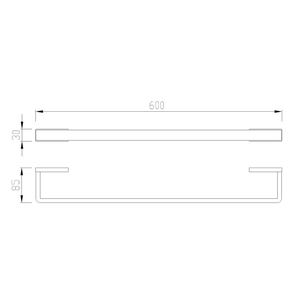 Abber Westen Полотенцедержатель 60 см, подвесной, цвет: сатин AA1754SP