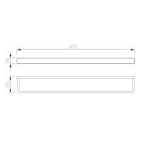 Abber Westen Полотенцедержатель 60 см, подвесной, цвет: сатин AA1755SP
