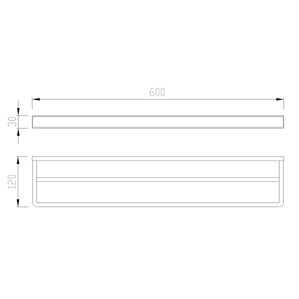 Abber Westen Полотенцедержатель двойной 60 см, подвесной, цвет: сатин AA1756SP