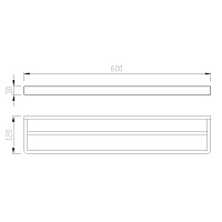 Abber Westen Полотенцедержатель двойной 60 см, подвесной, цвет: сатин AA1756SP