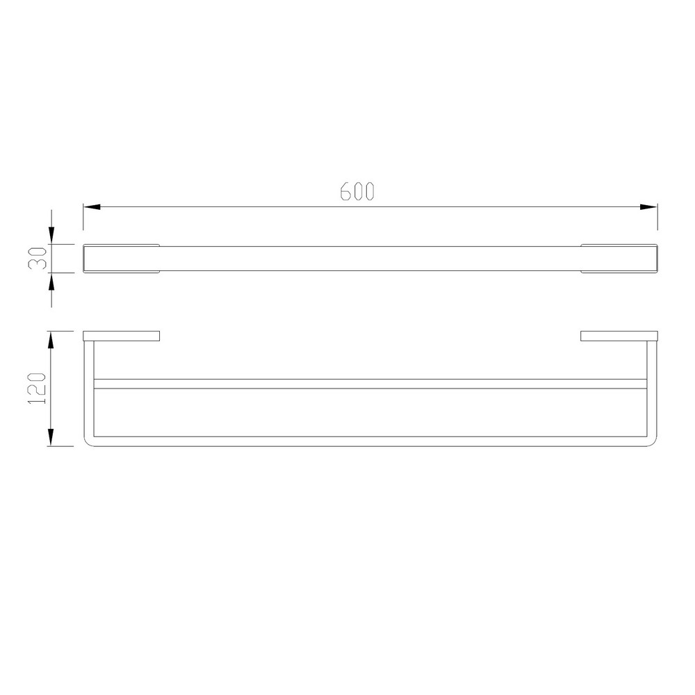 Abber Westen Полотенцедержатель двойной 60 см, подвесной, цвет: сатин AA1757SP