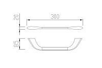 Abber Nord Полотенцедержатель 30 см, подвесной, цвет: никель AA1551NG