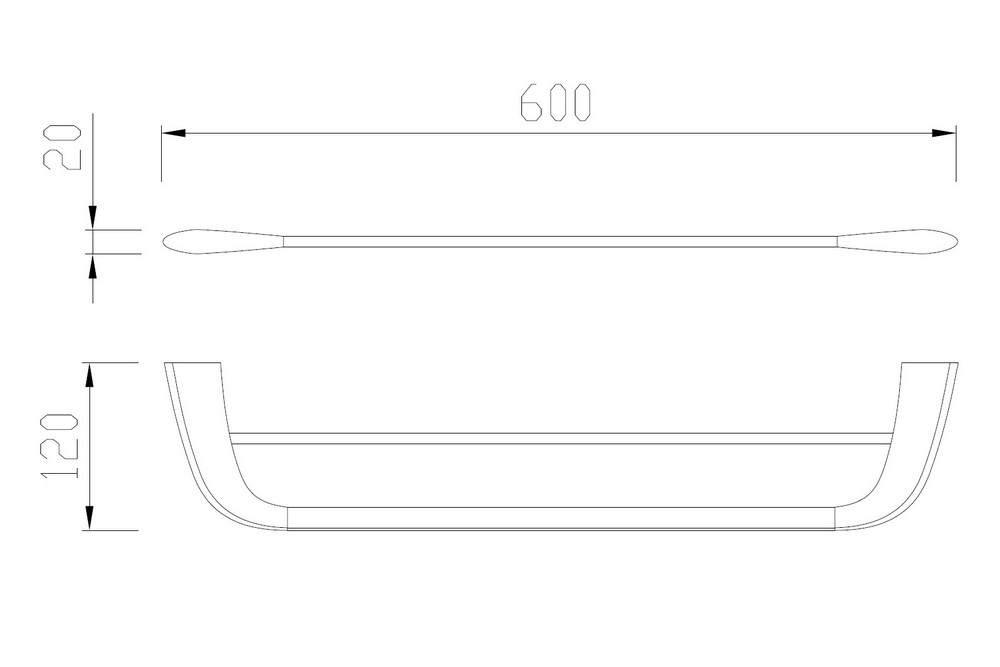 Abber Nord Полотенцедержатель двойной 60 см, подвесной, цвет: никель AA1553NG