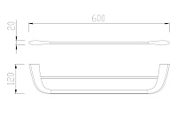 Abber Nord Полотенцедержатель двойной 60 см, подвесной, цвет: никель AA1553NG