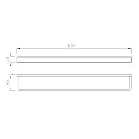 Abber Westen Полотенцедержатель 60 см, подвесной, цвет: никель AA1755NG