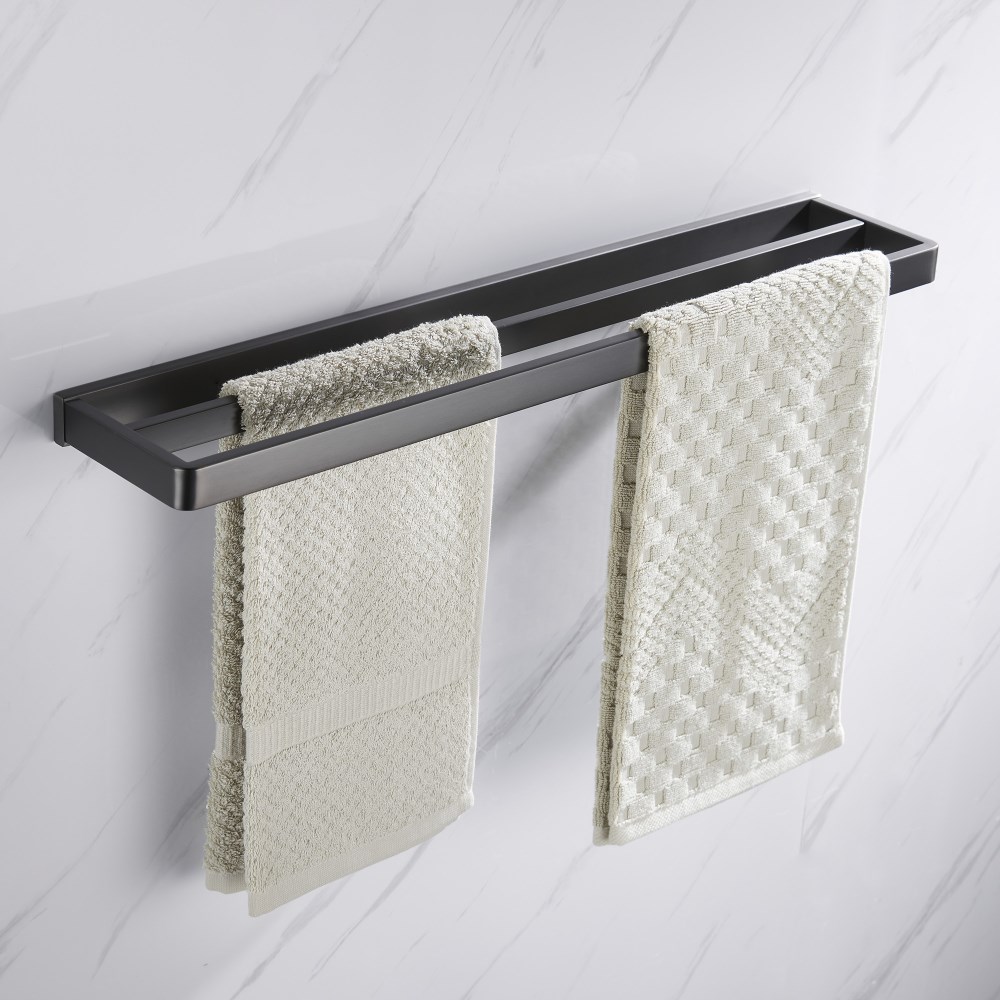 Abber Westen Полотенцедержатель двойной 60 см, подвесной, цвет: никель AA1756NG