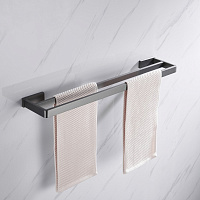 Abber Westen Полотенцедержатель двойной 60 см, подвесной, цвет: никель AA1757NG