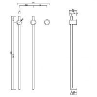 Abber Charme Полотенцесушитель электрический 34,5x80h см, цвет: хром AH4002