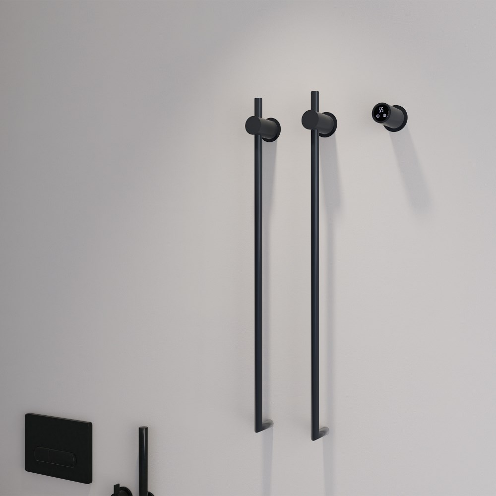 Abber Charme Полотенцесушитель электрический 34,5x80h см, цвет: черный матовый AH4002MB