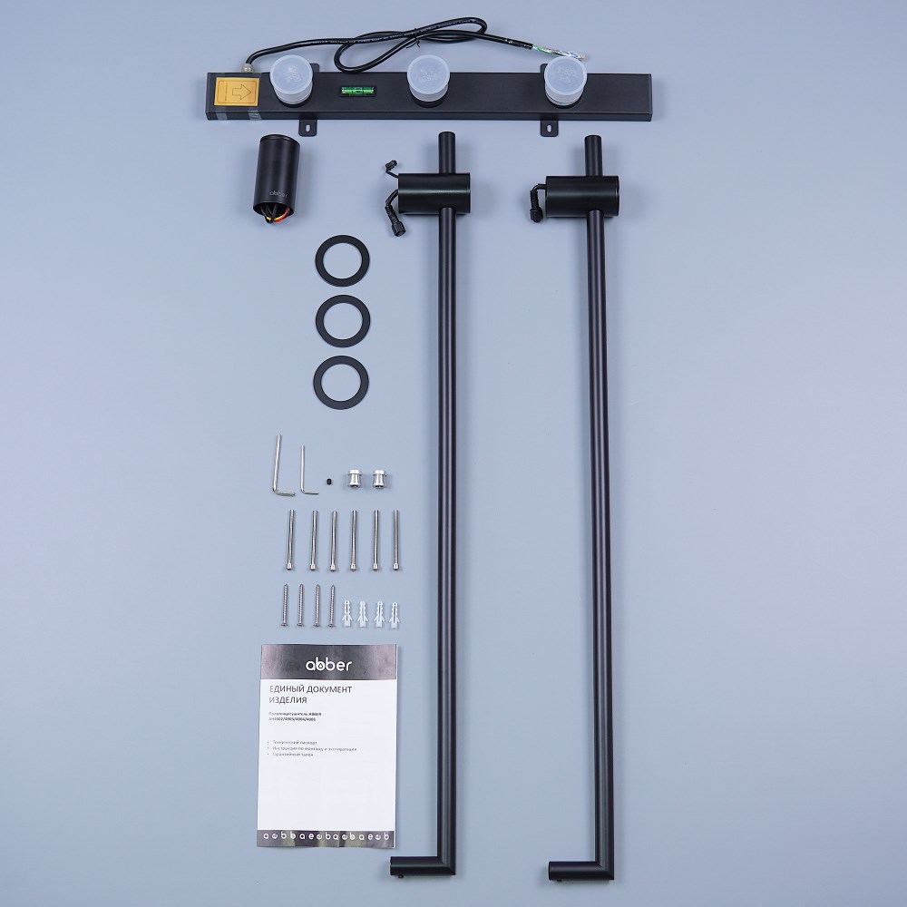 Abber Charme Полотенцесушитель электрический 34,5x80h см, цвет: черный матовый AH4002MB